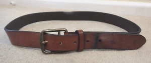 POLO,RALPH LAUREN Size 34/85 34"-38" BROWN Genuine LEATHER BELT 1 & 1/4" Wide - Picture 1 of 4