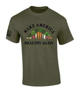 Trenz Shirt Company MAHA Make America Healthy Again Vegetables Farm Short - Picture 1 of 4