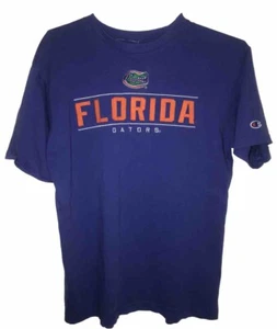 Florida Gators Blue Preowned T-Shirt Size L Champion Authentic Athleticwear EUC - Picture 1 of 9