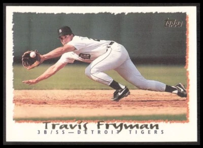 MLB 1995 Topps Detroit Tigers Travis Fryman 40 cartão esportivo de beisebol CB-1-1-A-28 - Imagem 1 de 4