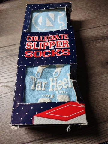 Vintage 80’s Nc Tar heels Slipper Socks Adult Size NCAA Football made in usa Cover