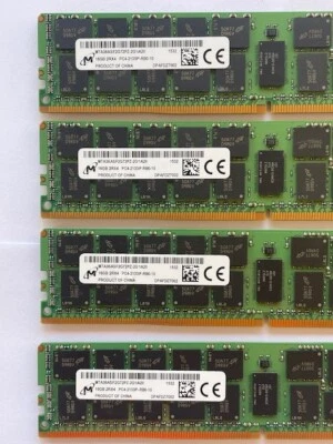 Micron 16GB 4x64GB  2RX4 2133P MTA36ASF2G72PZ-2G1A2II RAM REG Server Memory - Image 1 of 4