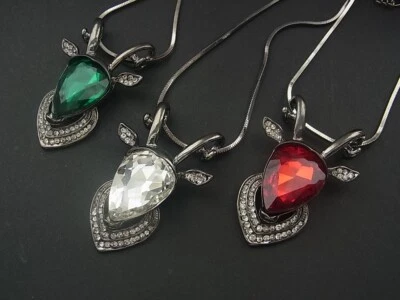 Kette Halskette Lange Kette mit Anhänger Hirsch versch. Farben - Bild 1 von 2