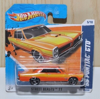 Hot Wheels T9792 '65 Pontiac GTO 85/244 arancione 2011 scala 1:64 - Immagine 1 di 2