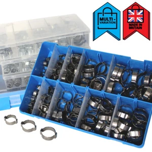 Double Ear O Clips Clamps Mikalor Water Fuel Air Hose Pipe Assortment Boxes - Picture 1 of 19