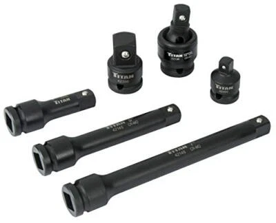 Titan 42100 6-Piece 1/2-Inch Drive Impact Socket Accessory Set - Image 1 of 2