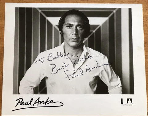 Singer Paul Anka Autograph Photo Cover