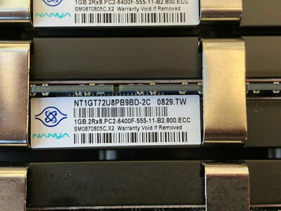 NT1GT72U8PB9BD-2C Nanya 1GB PC2-6400 DDR2-800MHz ECC CL6 240-Pin DIMM Memory - Image 1 of 3