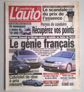 L'essentiel de l'auto - N°11 d'octobre 2000 - Salon de Paris/ Toyota MR/ Laguna - Imagen 1 de 10