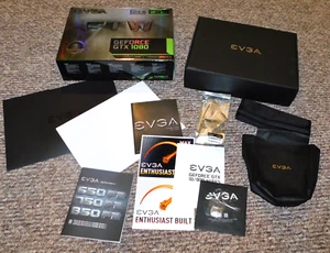 EVGA GEFORCE GTX 1080 Box & Inserts Only Poster Badge Cases CD Manual+++ - Picture 1 of 5