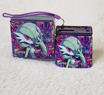 Nintendo Game Boy Advance SP X Gardevoir Pokemon Boxed Backlit M2 IPS Screen GBA - Image 1 of 4