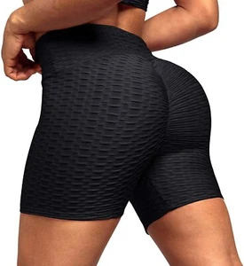 Leggings Shorts, Anti Cellulite High Waisted Scrunch Yoga Shorts (Size:M) - Picture 1 of 6