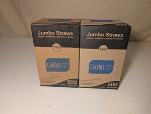 Darnel Jumbo Strohhalme 7,75" unverpackt schwarz ökoeffizient 500 Ct x 2 Boxen - Bild 1 von 3