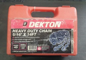 FOR RECOVERY HEAVY DUTY  5/16"X14FT TOW TOWING CHAIN GRAB HOOKS WITH CARRY CASE - Picture 1 of 2