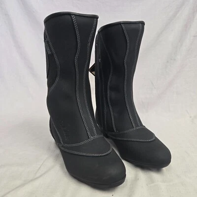 Firstgear Zenster WP Women's Motorcycle Boots Black US 8 *CLOSEOUT Was $149.95 * Foto 1 de 4