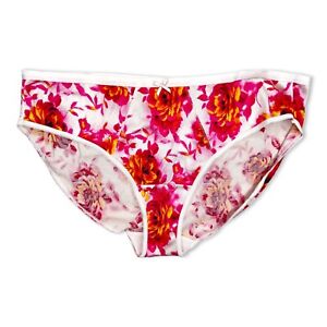 Victoria's Secret Panty Bikini XL Floral Colorful Red