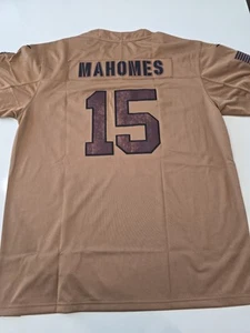 PATRICK MAHOMES #15 Kansas City Chiefs Brown Salute Jersey Men's Size Large - Picture 1 of 7