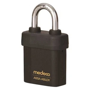 Medeco Keyed Padlock, 5/16 in,Square,Black 5451500-T-26-DL-S Medeco - Picture 1 of 1