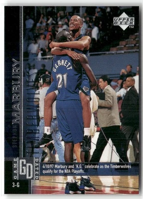 1997-98 UPPER DECK STEPHON MARBURY MINNESOTA TIMBERWOLVES #255 - Image 1 of 3