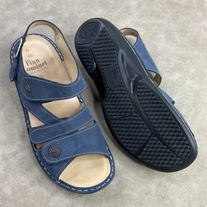 Finn Comfort Sandals Women Sz 9 / 40 D Gomera Casual Strappy Slingback Leather - Picture 1 of 10