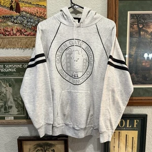 Vintage 80s RARE San Fransisco Golden Gate Bridge Striped Hoodie Size Large - Picture 1 of 7