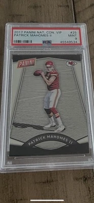 Patrick Mahomes 2017 Panini Prizm National Convention VIP #25  Rookie RC PSA 9 - Image 1 of 4