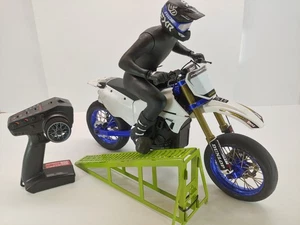 *SUPER BUILT* UPGRADED LOSI PROMOTO-MX RTR 1/14 SCALE RC MOTORCYCLE RTR MAMBA T - Picture 1 of 23