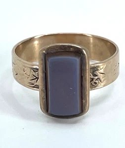 1873--Antique --1873 --- 10k Rose Gold Carnelian Ring Size 6.5 - Picture 1 of 5