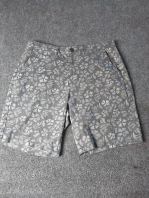 Pantalones cortos Jachs New York Bleeker Fit para hombre talla 34 frente plano gris floral chinos  Foto 1 de 4