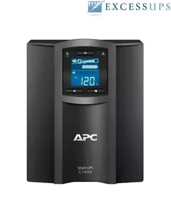 APC SmartConnect 1000VA 600W LCD Tower 120V 15A SMC1000C Smart-UPS - Refurbished - Picture 1 of 3