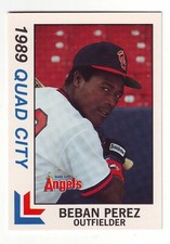 1989 Best Quad City Angels Minor League Beban Perez #28 - California Angels