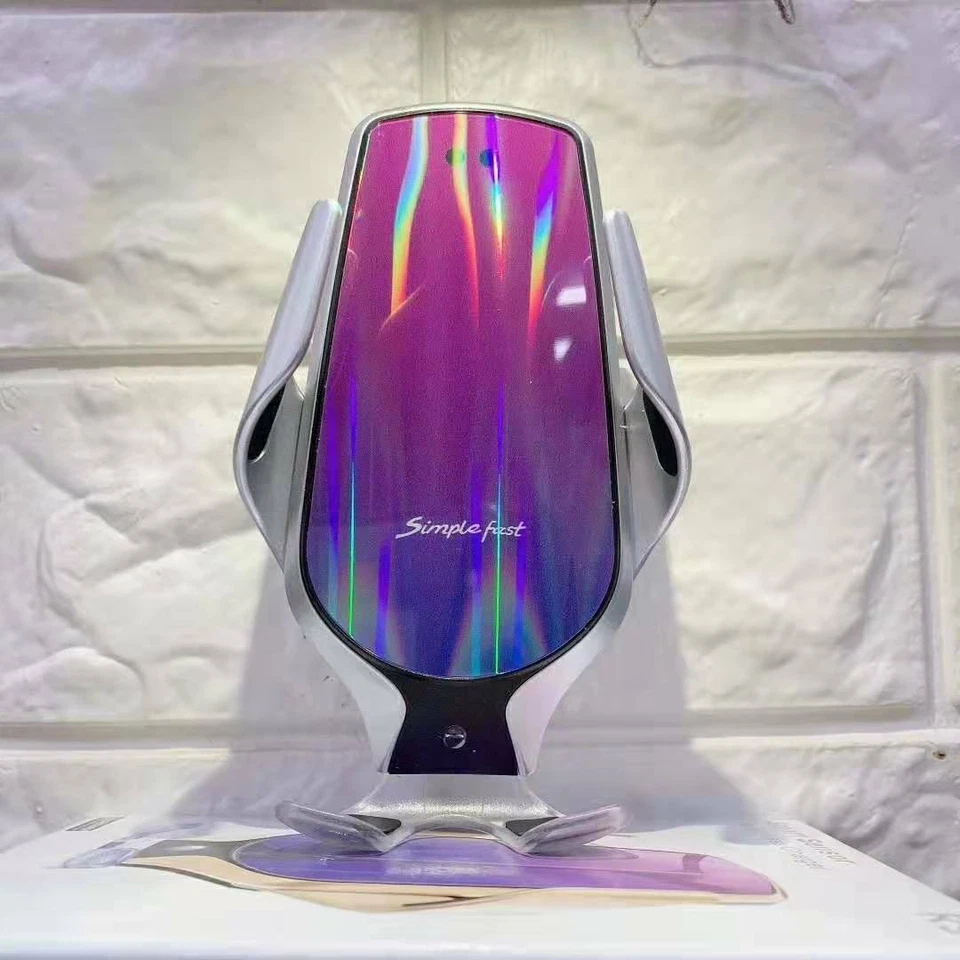 Suporte para carregador de carro Qi de fixação automática EUA ventilação de ar telefone R9 tipo C - Imagem 1 de 4