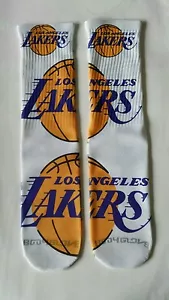 Custom Los Angeles Lakers dry fit socks V VI VIII nba basketball kobe - Picture 1 of 2