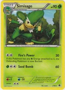 2x (BWEP-2) Simisage Rare Pokemon B&W Emerging Powers Card #2 - Picture 1 of 1
