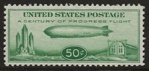 US C18 - 50c ZEPPELIN Century of Progress - MH VF/XF - Picture 1 of 2