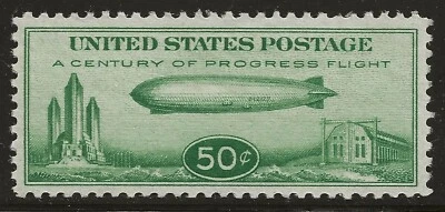 US C18 - 50c ZEPPELIN Century of Progress - MH VF/XF - Image 1 of 2