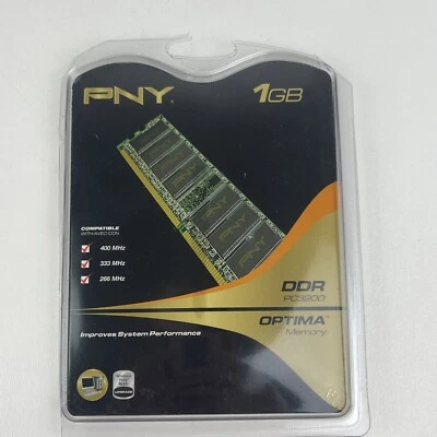 PNY PC3200 512 MB DIMM 400 MHz DDR Memory MD0512SD1 400 Open Box - Image 1 of 4