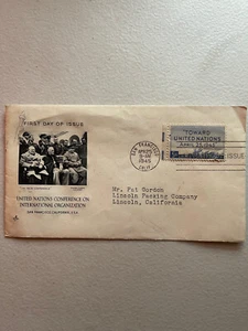 1945 United Nations Conference First Day Cover - Picture 1 of 2