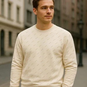 Champion Sudadera Estampado Completo Cuello Redondo Pullover Cómoda Informal Beige Para Hombre L - Imagen 1 de 6