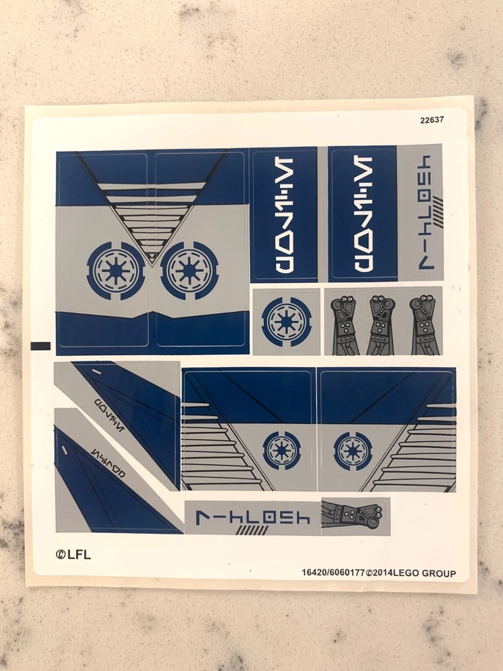 LEGO STICKER SHEET for 75046 Coruscant Police Gunship, New & Genuine! - Image 1 of 1
