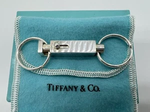 Tiffany & Co Double Valet Sterling Keyring w/ Box & Pouch - Picture 1 of 4