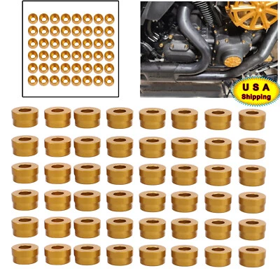 48Pcs Engine Caps Head Bolt Topper Cover For Harley Sportster XL Touring Softail Foto 1 de 4