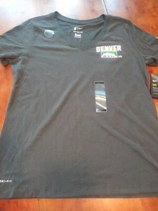 Women’s Nike Denver Nuggets Dri Fit Rainbow Logo T-Shirt Size L Denver NBA - Picture 1 of 8