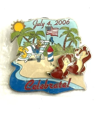 Nuevo 2006 miembro del elenco de Disney exclusivo chip & Dale Donald 4 de julio pin le 3000 Foto 1 de 4