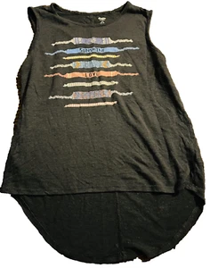 Old Navy Girls Size L 10-12 Friendship Bracelet Shirt/Tank Long Back Hem - Picture 1 of 5