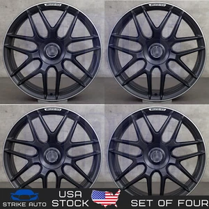 New Set of 4 Rims Wheels 4pcs 20 inch 20" 5x112 8.5/9.5J +35/+45 Machine Style - Picture 1 of 1