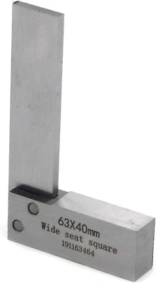 63x40mm Machinist Square Steel Machinist Régua Precisão Quadrada Ângulo Direito Meas - Imagem 1 de 3