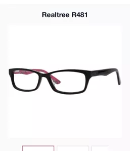 REAL TREE EYEGLASS FRAMES Style R481 Sz. 53-15-135 Black Rectangle Fashion - Picture 1 of 14