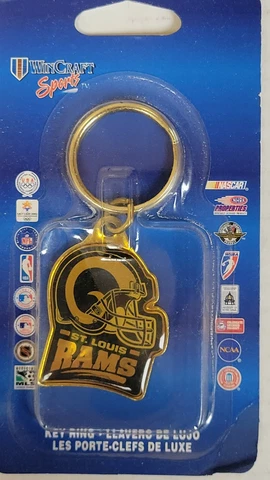 NFL St. Louis Rams Metal Keychain, NEW (Throwback Helmet) Cover