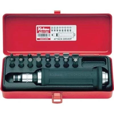 Koken Attack Driver Set 1/2" (12,7 mm) cuadrado AG112H Juego de 18 piezas con estuche metálico - Imagen 1 de 2